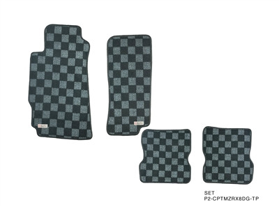 P2M MAZDA RX-8 RACE FLOOR MATS (FRONT/REAR): DARK GREY P2M MAZDA RX-8 RACE FLOOR MATS (FRONT/REAR): DARK GREY
