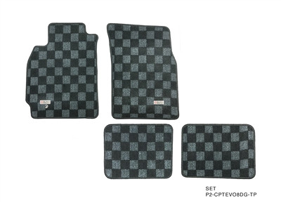 P2M MITSUBISHI EVO 8/9 RACE FLOOR MATS: DARK GREY P2M MITSUBISHI EVO 8/9 RACE FLOOR MATS: DARK GREY