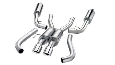 CORSA Performance Sport Valve Back Exhaust System - Dual Rear Exit - Incl. Muffler/Pipes/Clamps/Quad 4.5in Polished Pro-Series Black Tips 14764BLK CORSA Performance Sport Valve Back Exhaust System - Dual Rear Exit - Incl. Muffler/Pipes/Clamps/Quad 4.5in Polished Pro-Series Black Tips 14764BLK