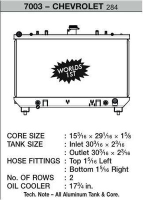 CSF Performance Radiator - 2 Row Design 7003 CSF Performance Radiator - 2 Row Design 7003