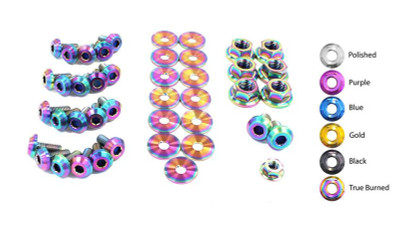 Dress Up Bolts Engine Bay Titanium Bolt Kit for Mazda RX-8 FE - Raw MAZ-007-Ti