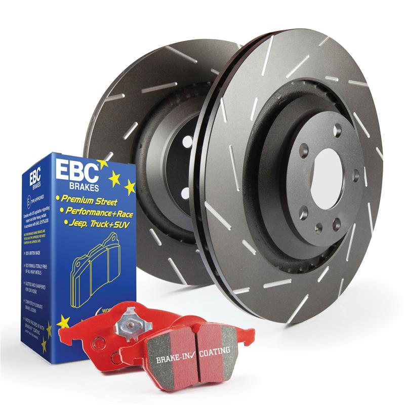 EBC Brakes S4 Brake Kit - Redstuff Ceramic Low Dust Brake Pads and USR Rotors S4KF1556