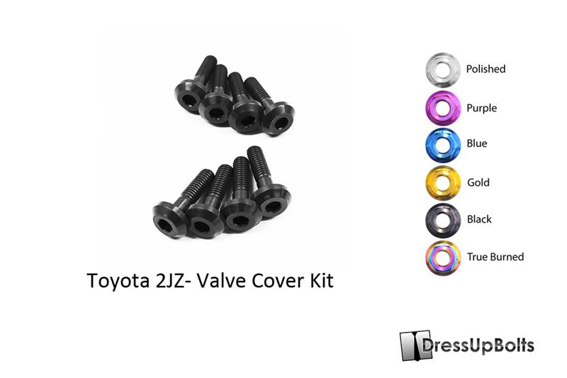 Dress Up Bolts Valve Cover Titanium Bolt Kit for 2JZ-GTE - Black