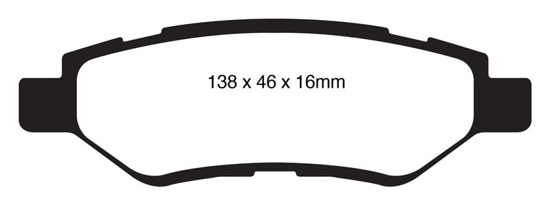 EBC Brakes Greenstuff 2000 Series Sport Brake Pads - FMSI ID D1337 DP21829