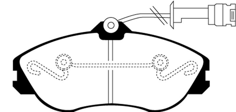 EBC Brakes Greenstuff 2000 Series Sport Brake Pads - Incl Fixed Wear Lead - FMSI ID D419 DP2711