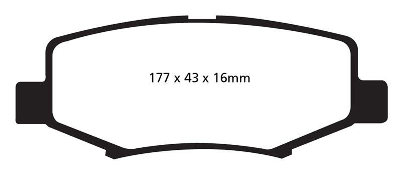 EBC Brakes Greenstuff 6000 Series Truck/SUV Brake Pads - FMSI ID D1274 DP61799