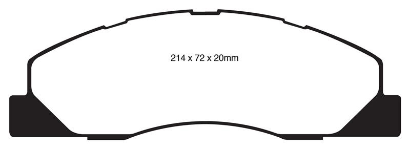 EBC Brakes Greenstuff 6000 Series Truck/SUV Brake Pads - FMSI ID D1399 DP61847