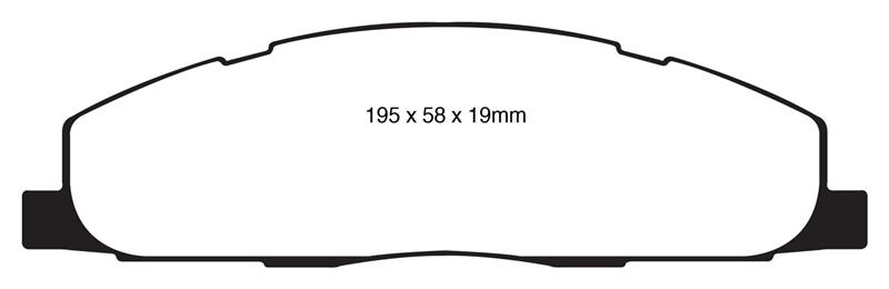 EBC Brakes Greenstuff 6000 Series Truck/SUV Brake Pads - FMSI ID D1400 DP61848