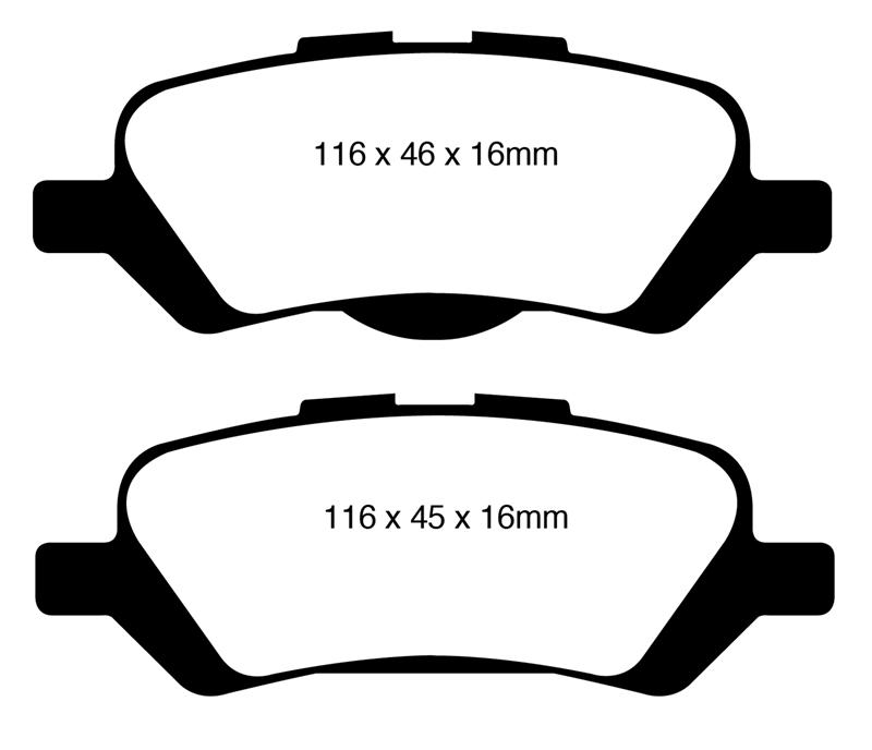 EBC Brakes Greenstuff 6000 Series Truck/SUV Brake Pads - FMSI ID D1402 DP61852