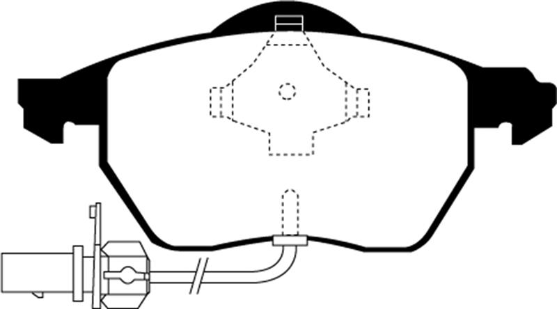 EBC Brakes Redstuff Ceramic Low Dust Brake Pads - FMSI ID D840 - Fits 12.3in Rotor DP31483C