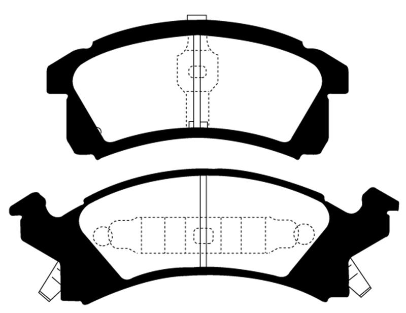EBC Brakes Yellowstuff 4000 Series Street/Track Brake Pads - FMSI ID D506 DP41174R