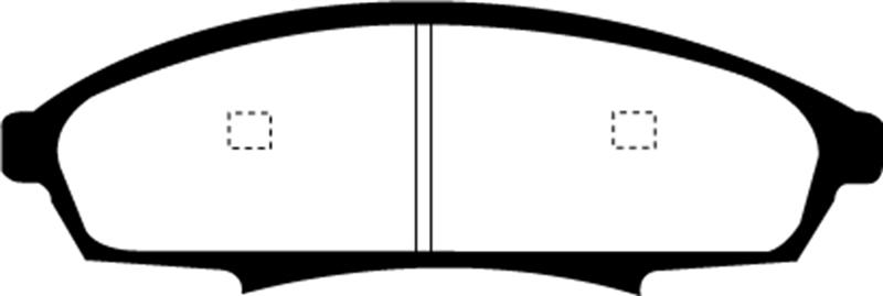 EBC Brakes Yellowstuff 4000 Series Street/Track Brake Pads - FMSI ID D376 DP41252R
