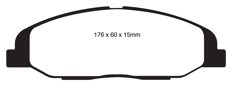 EBC Brakes Yellowstuff 4000 Series Street/Track Brake Pads - FMSI ID D1331 DP41827R