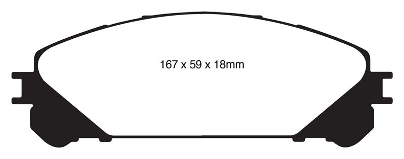 EBC Brakes Yellowstuff 4000 Series Street/Track Brake Pads - FMSI ID D1324 DP41837R