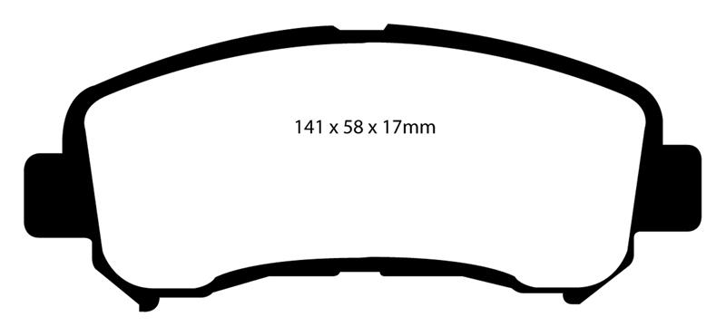 EBC Brakes Yellowstuff 4000 Series Street/Track Brake Pads - FMSI ID D1374 DP41954R