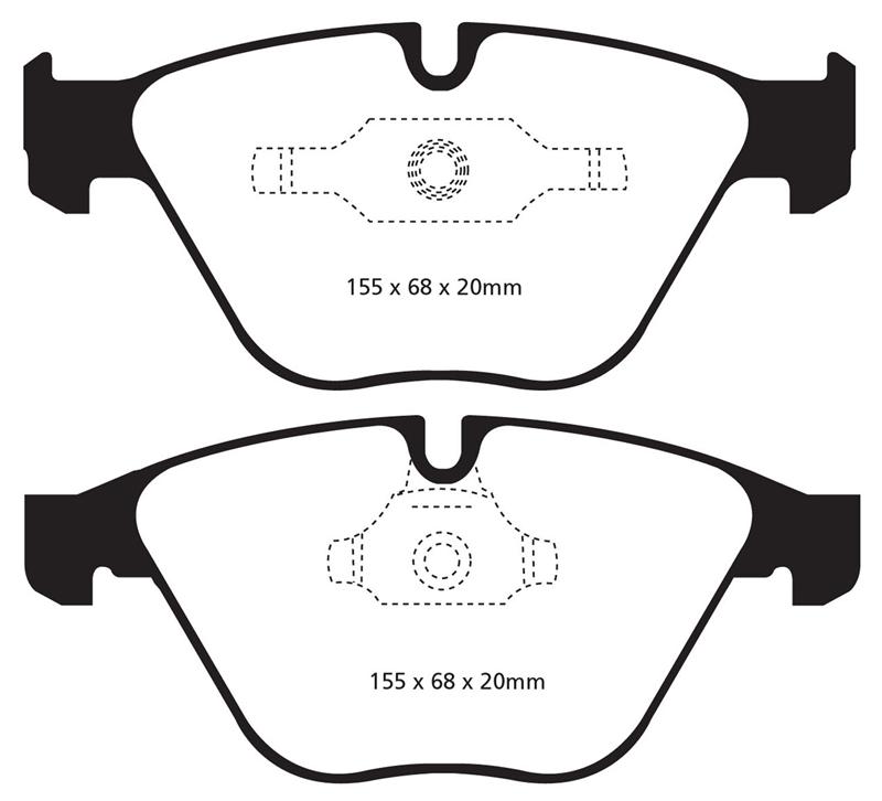 EBC Brakes Yellowstuff 4000 Series Street/Track Brake Pads DP42006R
