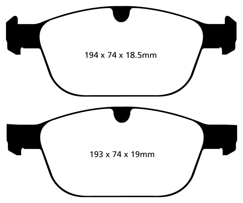 EBC Brakes Yellowstuff 4000 Series Street/Track Brake Pads - FMSI ID D1412 DP42018R