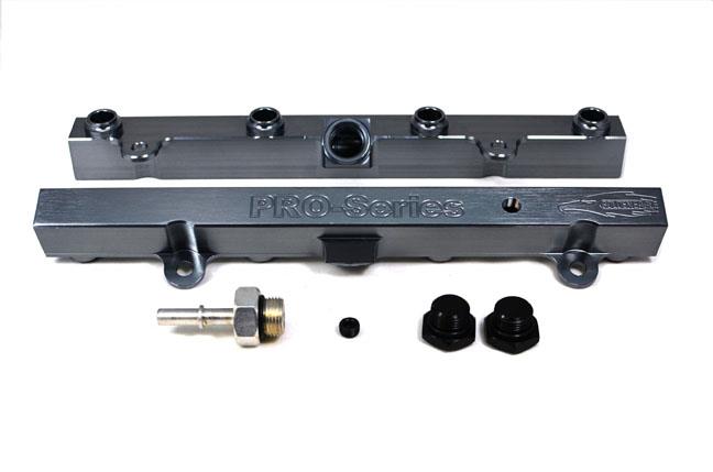 Golden Eagle Tri-Flow Fuel Rail - 3/4 Boss to -10AN 2pc & 3/4 Boss Plug 1pc GFR105T-P-A4