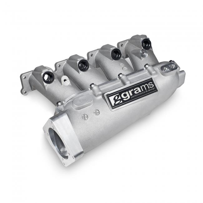 Grams Performance Intake Manifold - Large Port - High Flow and High Velocity Tapered Runners - Angled Runners and Indexed Throttle Body Position - Stealth Mounting Bosses - Stock Bolt Pattern w/ 72mm Opening G07-09-0210