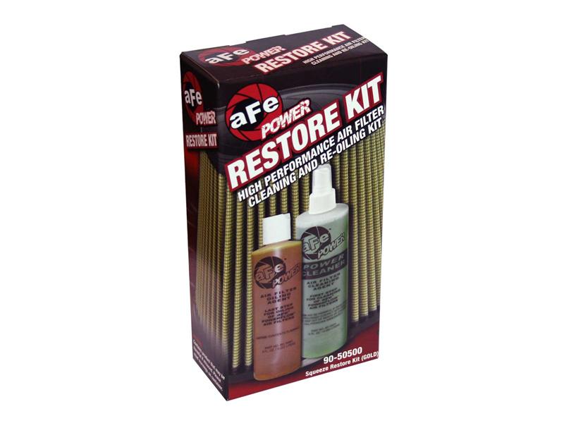 aFe Magnum FLOW Air Filter Restore Kit - Cleaner w/Oil - Aerosol - Gold - Single 90-50000