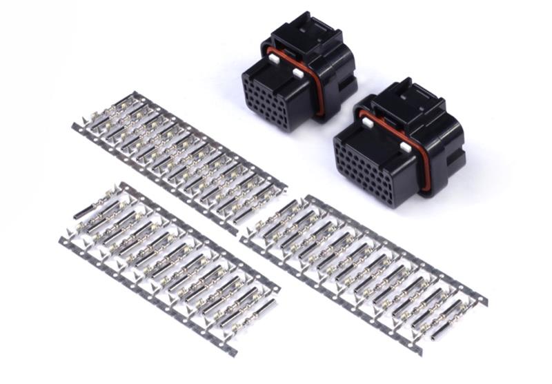 Plug & Pins Only - Matching Set of Deutsch DTM 3 Connectors - includes Male Plug, Female Receptacle/Socket, Wedgelocks, Seals, Male & Female Pins HT-031013