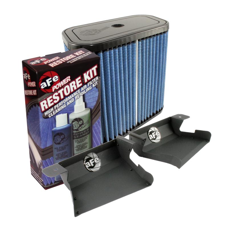 aFe Magnum FORCE Super Stock Pro DRY S Air Intake System - Incl. Air Filter/3 1/2in Wrinkle Blk Intake Tube/Silver Bullet Throttle Body Spacer - +18HP/+30Lbs.xFt. Torque 55-12551