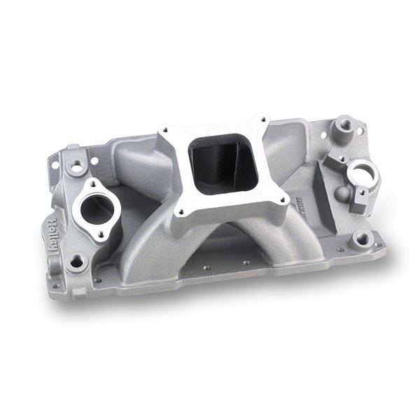 Keith Dorton Series Intake Manifold - 1957-1986 SBC 262ci-400ci Single Plane with Isolated Plenum - Square Bore Carburetor Mounting Flange - Isolated Water Cross-Over 300-110