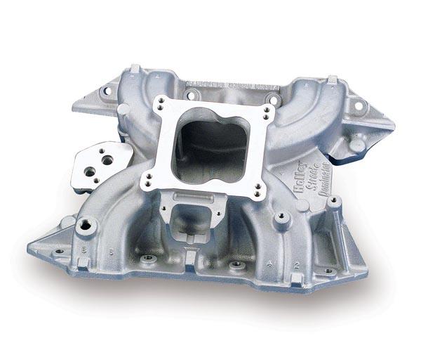 Strip Dominator Intake Manifold - Pro-Jection TBI Mounting Flange - High Rise Dual Plane Design w/ EGR Provisions - For 1987-later with Cast Iron Heads 300-66