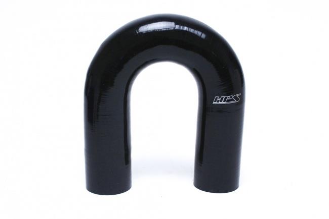 HPS Performance Products Siicone 180 Degree U Bend Coupler Hose - 4-ply Reinforcement HTSEC180-238-BLK