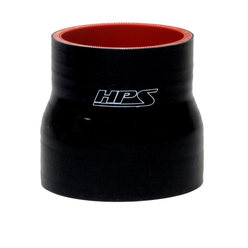 HPS Performance Products Silicone Reducer Coupler Hose - 4-ply Reinforcement HTSR-038-050-BLK