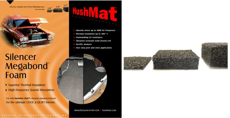 HushMat Silencer Megabond Thermal Insulating Foam - 100sq/ft Roll 22100