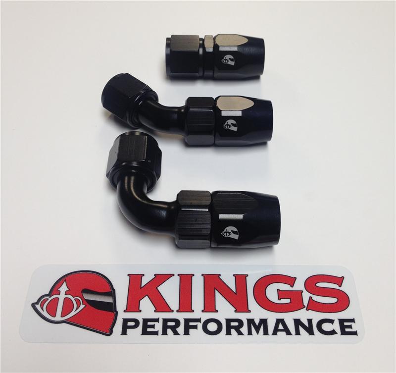 Kings Performance KP -12 Swivel Hose End 45 (black) 11245BLK