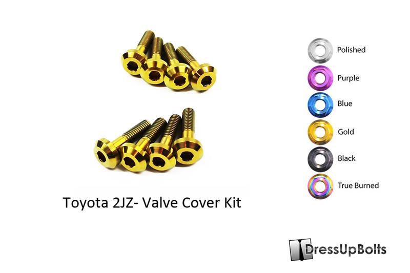 Dress Up Bolts Valve Cover Titanium Bolt Kit for 2JZ-GTE - Gold