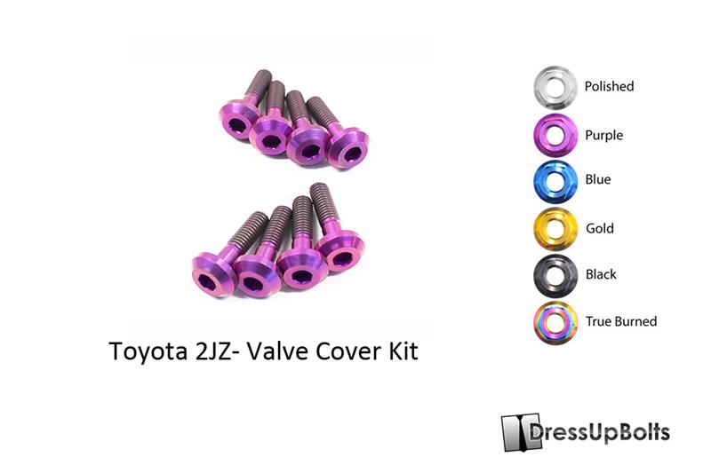 Dress Up Bolts Valve Cover Titanium Bolt Kit for 2JZ-GTE - Purple