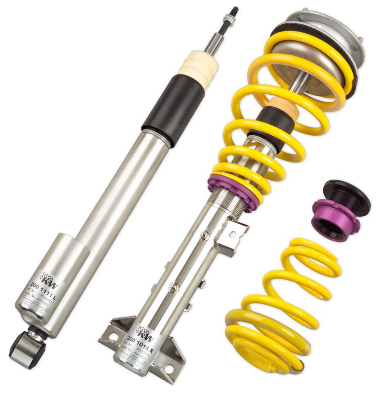 KW Suspension Variant 3 Coilovers - Front Height Adjustable by Threaded Strut Bodies - Rear Height Adjustable by Springs Perch - Front Dampening Adjustment Reqr's Shock Removal 35210051