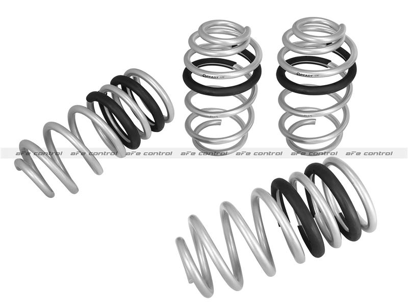 aFe Control PFADT Series Lowering Springs - 1.00-1.25in Drop - Powdercoat Gloss Silver - Direct Fit 410-402001-V