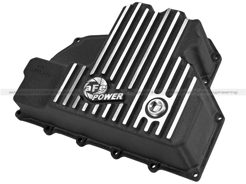 aFe Engine Oil Pan - Aluminum - Raw Finish w/Machined Fins 46-70280