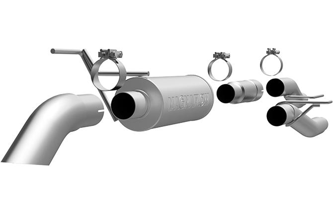 MagnaFlow Off-Road Pro Series - Stainless Cat-Back Exhaust - Turn Down In Front Of Rear Tire Exit 17124