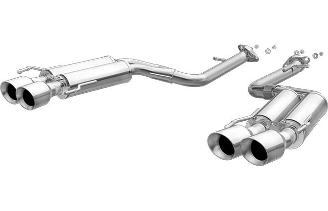 MagnaFlow Street Series - Stainless Cat-Back Exhaust - Dual Straight Passenger Side Rear Exit 15757