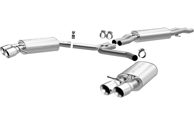 MagnaFlow Touring Series - Stainless Cat-Back Exhaust - Dual Straight Driver Side Rear Exit 15746