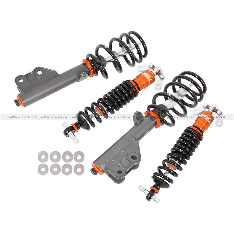 aFe Control Featherlight Coilover System - Single Adj. Street/Track - 24 Settings On Front/Rear - Aluminum Bodies w/Internal Floating Piston - Rear BOA Mount System 430-301001-N