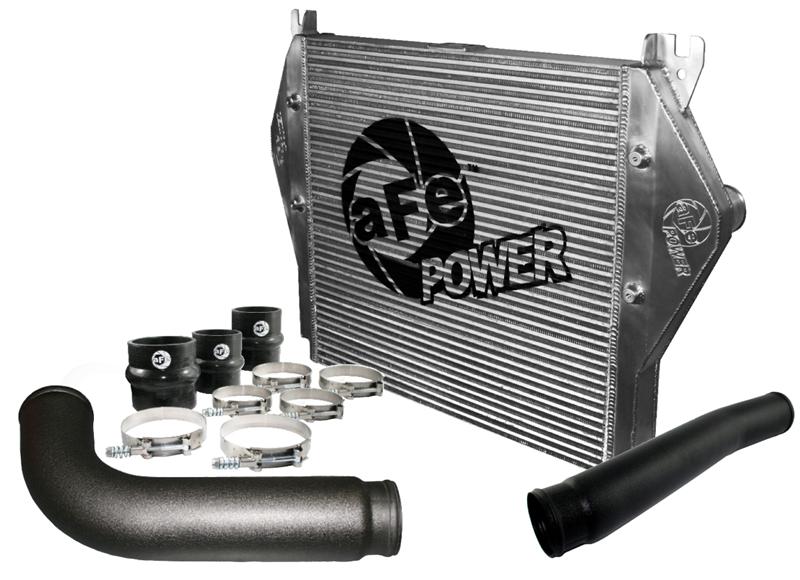 aFe BladeRunner Intercooler Tube - Cold Side - 3 in. - Powdercoat Black Aluminum - Incl. Couplings And Clamps 46-20209-B