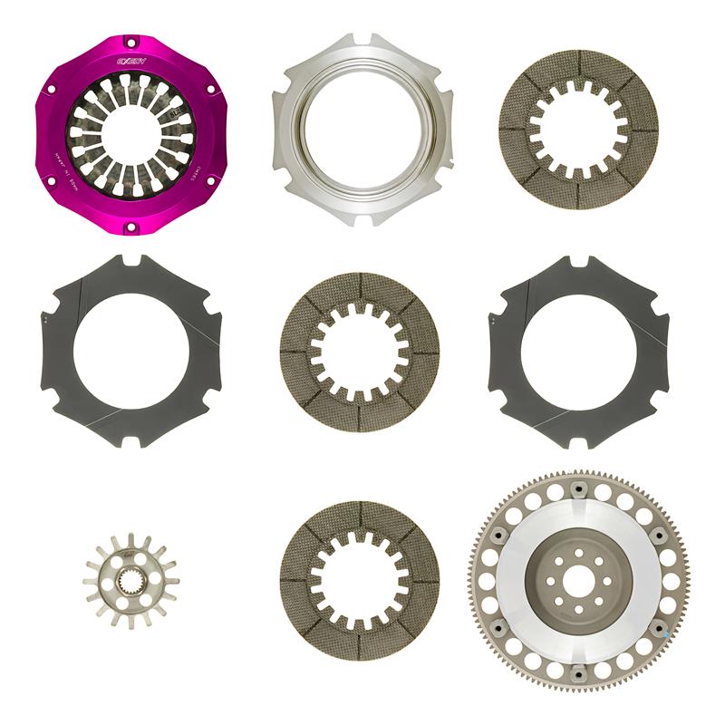 EXEDY Racing Clutch Hyper Triple Carbon-R Clutch - Rigid Disc - Pull Type Cover - For use w/ Hyper Accessory Kit TYAK102 TM033SBMC1