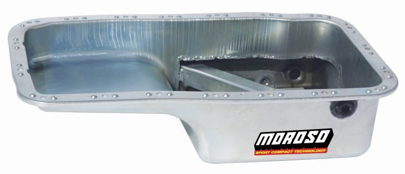 Moroso Oil Pan - Wet Sump - BAE/KB Pan Rail - Single -20AN built-in pickup - Camlock Fasteners 20043