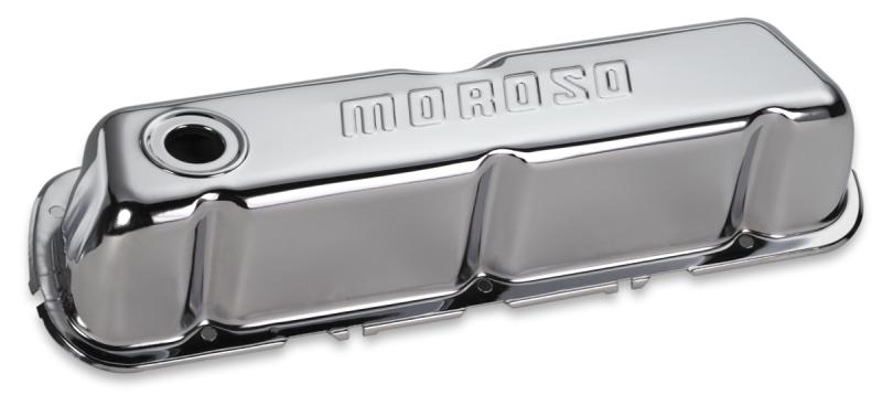 Moroso Valve Covers - Fits SBC 13 To 23 Deg Cylinder Heads w/ valves in conventional location - Fits best w/ T&D Rockers, will not fit w/ All Pro 270-7 cylinder heads 2-3/4" tall, valve cover and oiler rail 68051