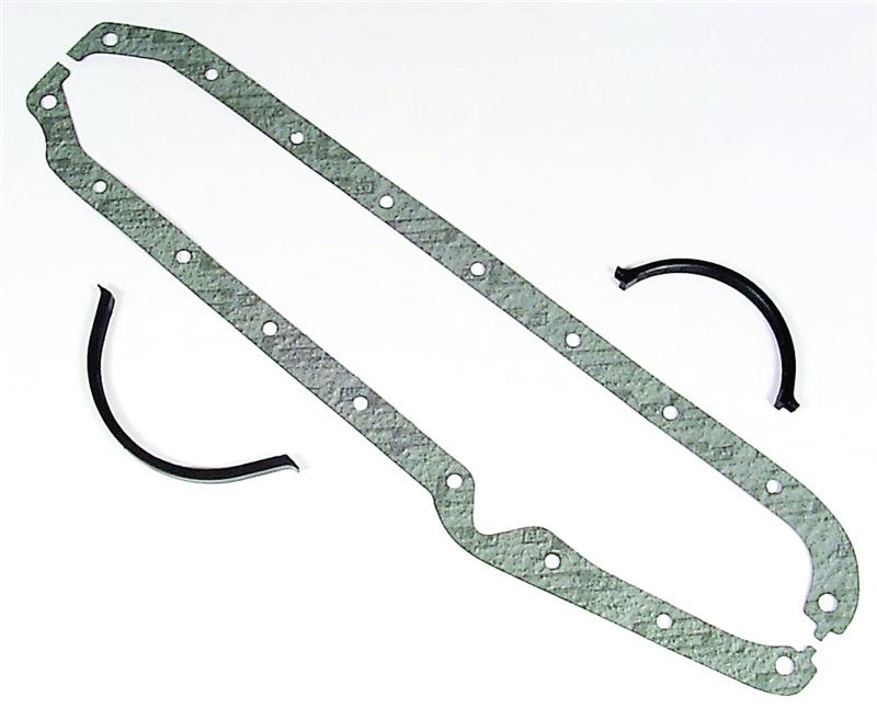 Mr Gasket Oil Pan Gasket - 1-piece gasket, fits left & right side oil dipsticks 6560MRG