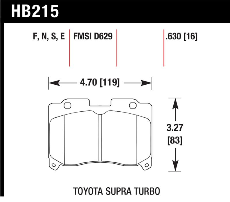 Hawk HPS Brake Pads for 1993-98 MKIV Supra TT - Front