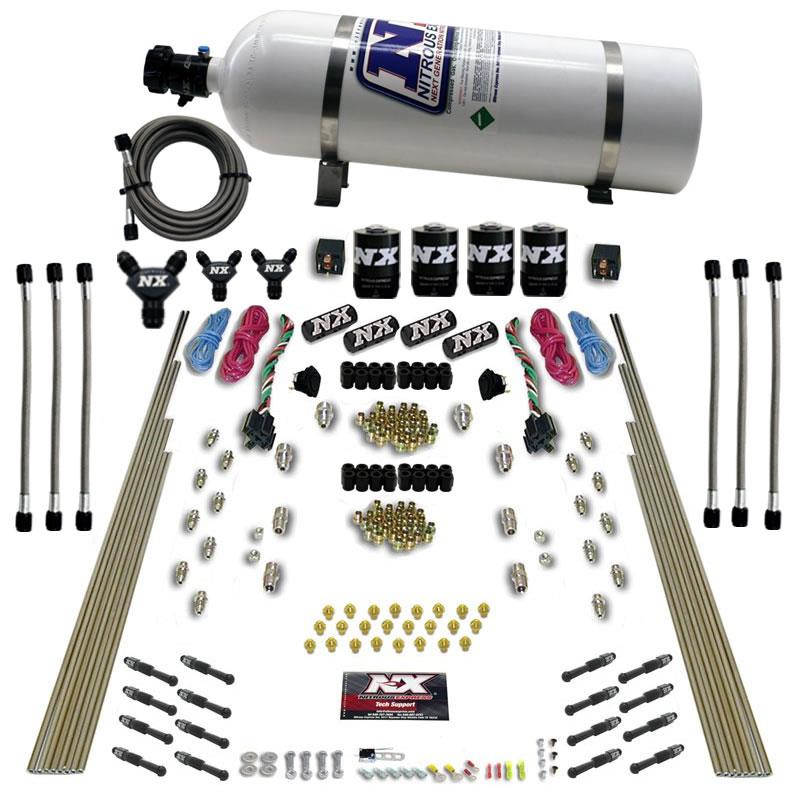 Nitrous Express 8 Cylinder Dry Direct Port, Three Stage, 6 Solenoids, (200-600HP) 93206-05