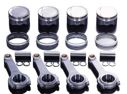 HKS Piston Ring Set, Ti Coating, 2-Piece Oil Ring, For 21003-AT001 21005-AT002