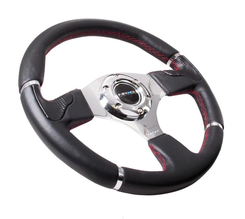 NRG Innovations New Age Sport Steering Wheel - Reinforced Version - Flat Bottom Design RST-009S